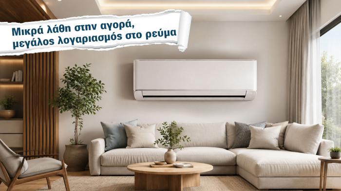 Αγορά κλιματιστικού: Τα 7 λάθη που πληρώνεις στον λογαριασμό Αγορά κλιματιστικού: Τα 7 λάθη που πληρώνεις στον λογαριασμό