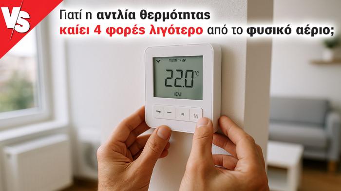 Γιατί η αντλία θερμότητας καίει 4 φορές λιγότερο από το φυσικό αέριο; Γιατί η αντλία θερμότητας καίει 4 φορές λιγότερο από το φυσικό αέριο;