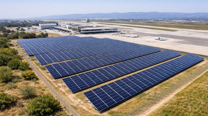 Πρώτο φωτοβολταϊκό πάρκο σε περιφερειακό αεροδρόμιο Πρώτο φωτοβολταϊκό πάρκο σε περιφερειακό αεροδρόμιο