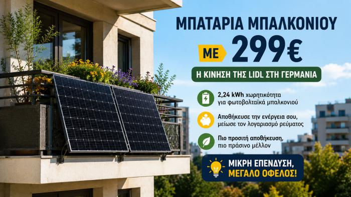 Τα φωτοβολταϊκά μπαλκονιού κερδίζουν έδαφος στην Ευρώπη ως λύση μικρής αυτοπαραγ Τα φωτοβολταϊκά μπαλκονιού κερδίζουν έδαφος στην Ευρώπη ως λύση μικρής αυτοπαραγωγής.