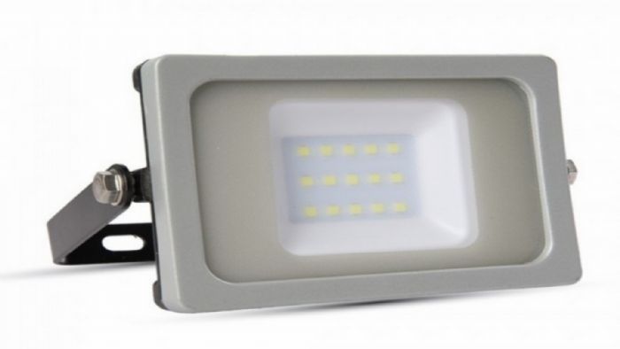 V-TAC LED Προβολέας 10W Γκρί-Μαύρο Φώς Ημέρας